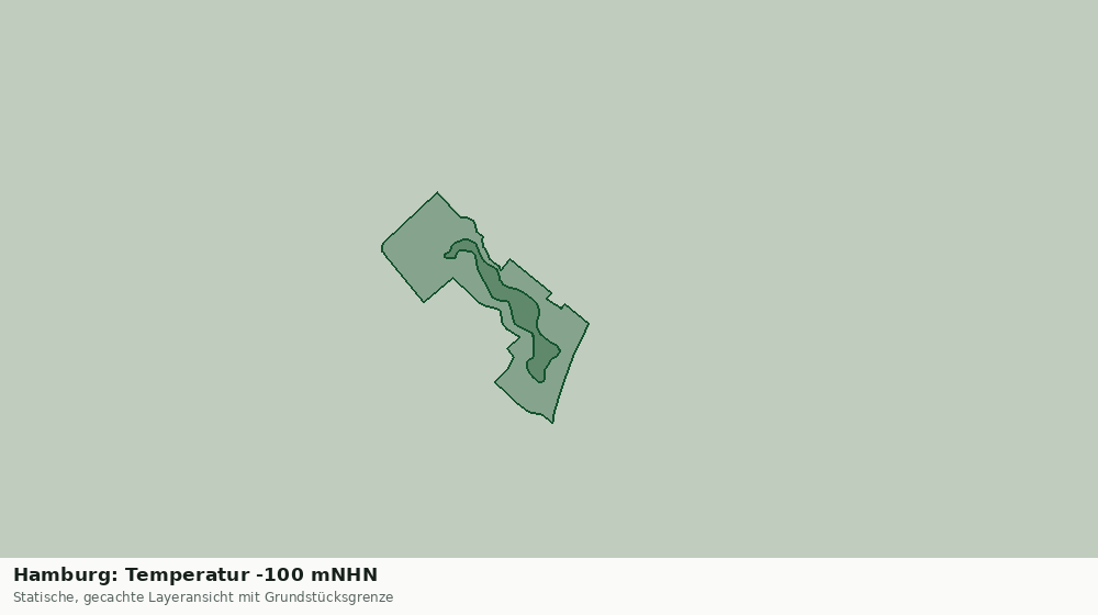 Statische Kartenansicht: Hamburg: Temperatur -100 mNHN