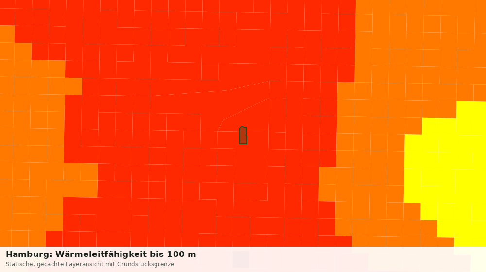 Statische Kartenansicht: Hamburg: Wärmeleitfähigkeit bis 100 m