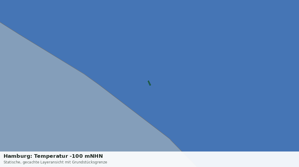 Statische Kartenansicht: Hamburg: Temperatur -100 mNHN