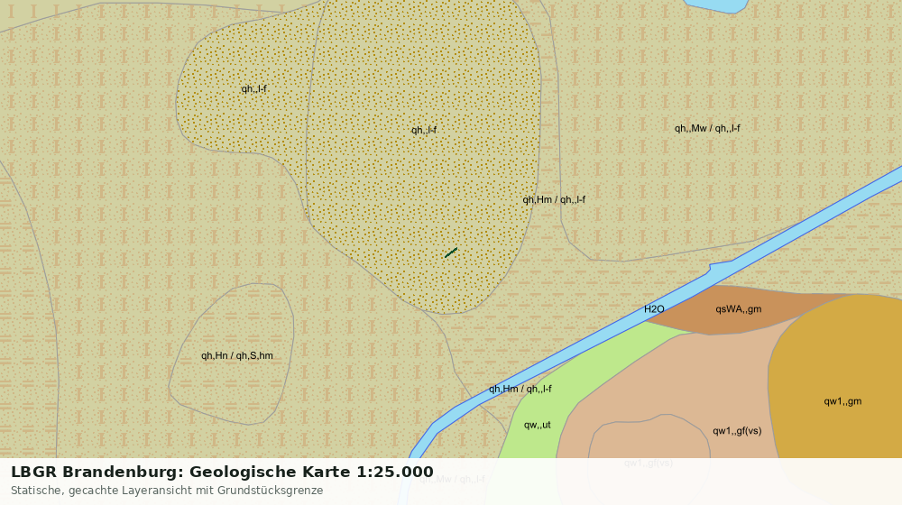Statische Kartenansicht: LBGR Brandenburg: Geologische Karte 1:25.000