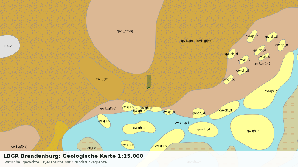 Statische Kartenansicht: LBGR Brandenburg: Geologische Karte 1:25.000