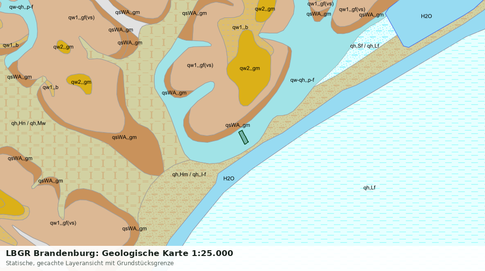 Statische Kartenansicht: LBGR Brandenburg: Geologische Karte 1:25.000