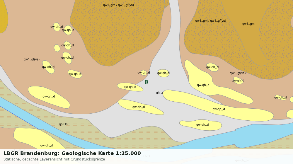Statische Kartenansicht: LBGR Brandenburg: Geologische Karte 1:25.000