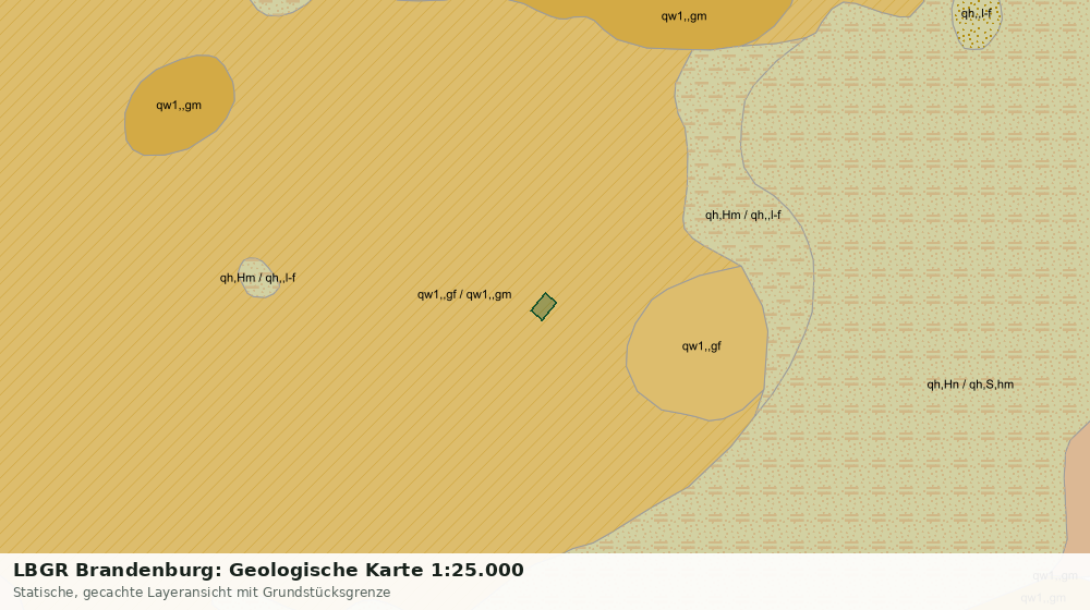 Statische Kartenansicht: LBGR Brandenburg: Geologische Karte 1:25.000