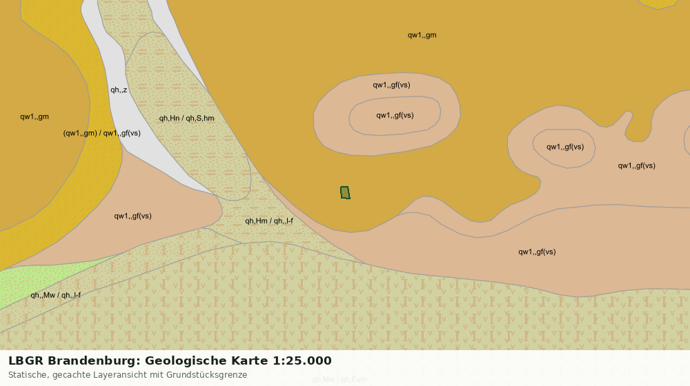 Statische Kartenansicht: LBGR Brandenburg: Geologische Karte 1:25.000