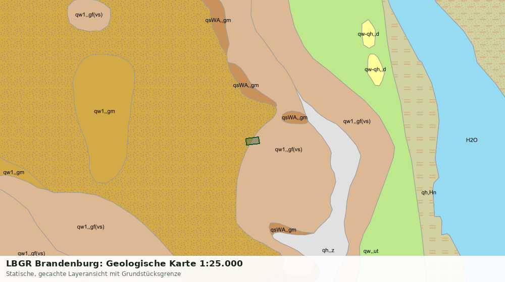Statische Kartenansicht: LBGR Brandenburg: Geologische Karte 1:25.000