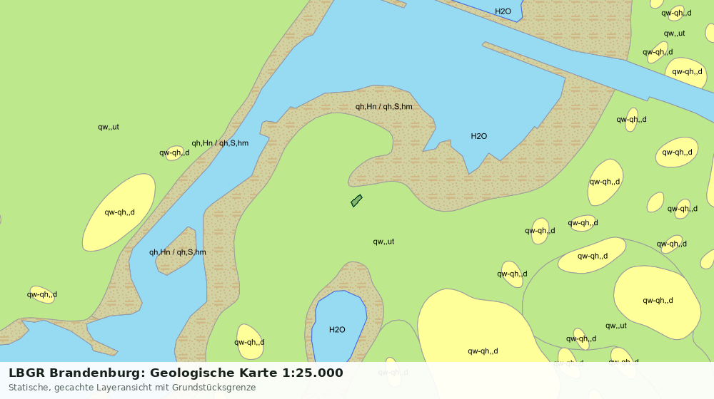 Statische Kartenansicht: LBGR Brandenburg: Geologische Karte 1:25.000