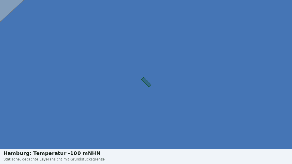 Statische Kartenansicht: Hamburg: Temperatur -100 mNHN