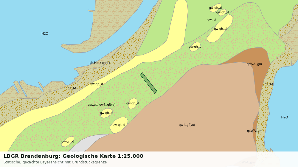 Statische Kartenansicht: LBGR Brandenburg: Geologische Karte 1:25.000
