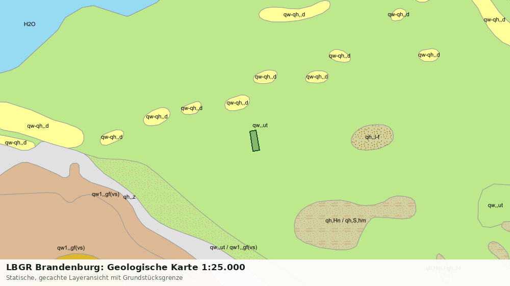 Statische Kartenansicht: LBGR Brandenburg: Geologische Karte 1:25.000