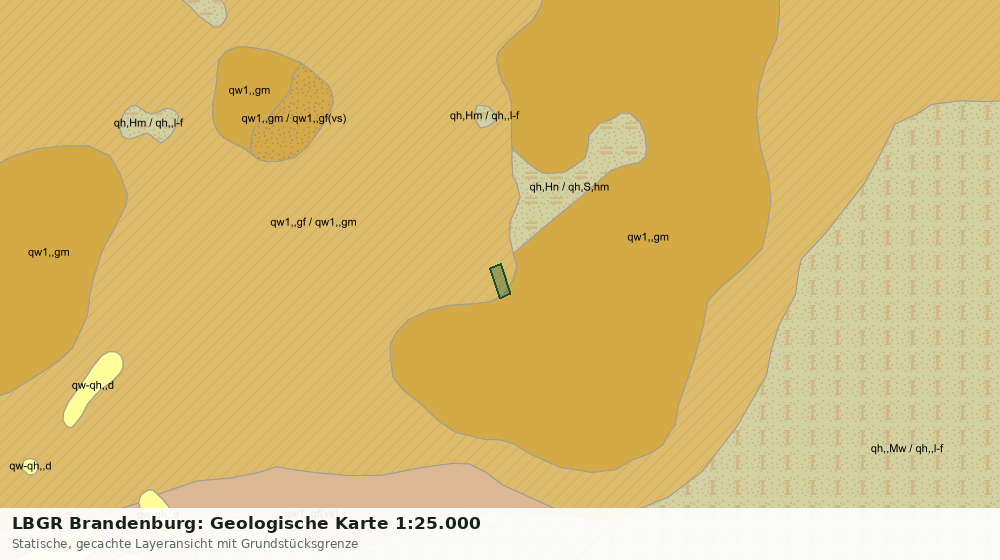 Statische Kartenansicht: LBGR Brandenburg: Geologische Karte 1:25.000
