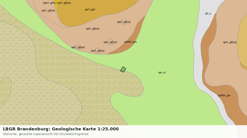 Statische Kartenansicht: LBGR Brandenburg: Geologische Karte 1:25.000