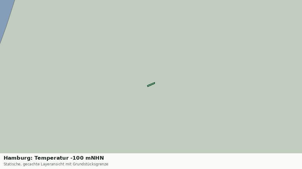 Statische Kartenansicht: Hamburg: Temperatur -100 mNHN