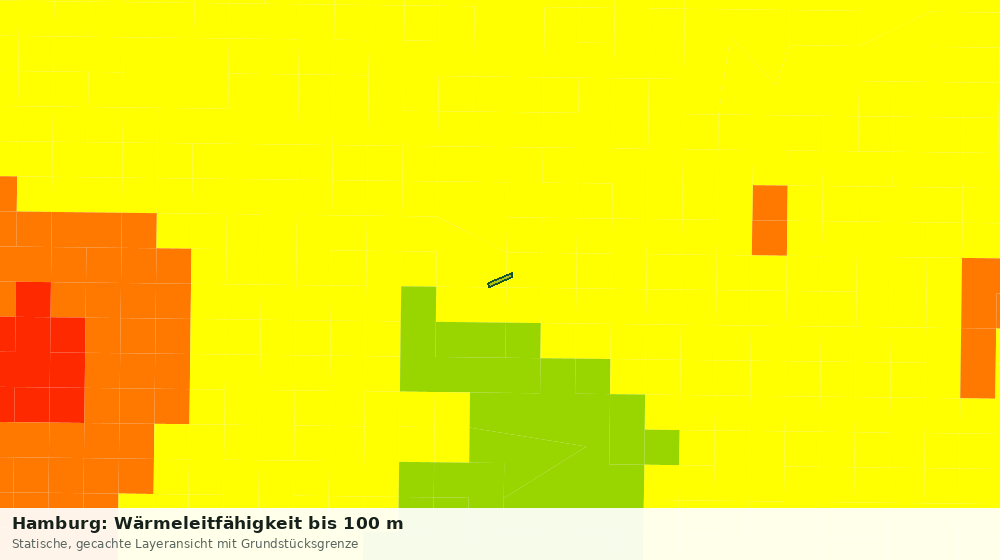 Statische Kartenansicht: Hamburg: Wärmeleitfähigkeit bis 100 m