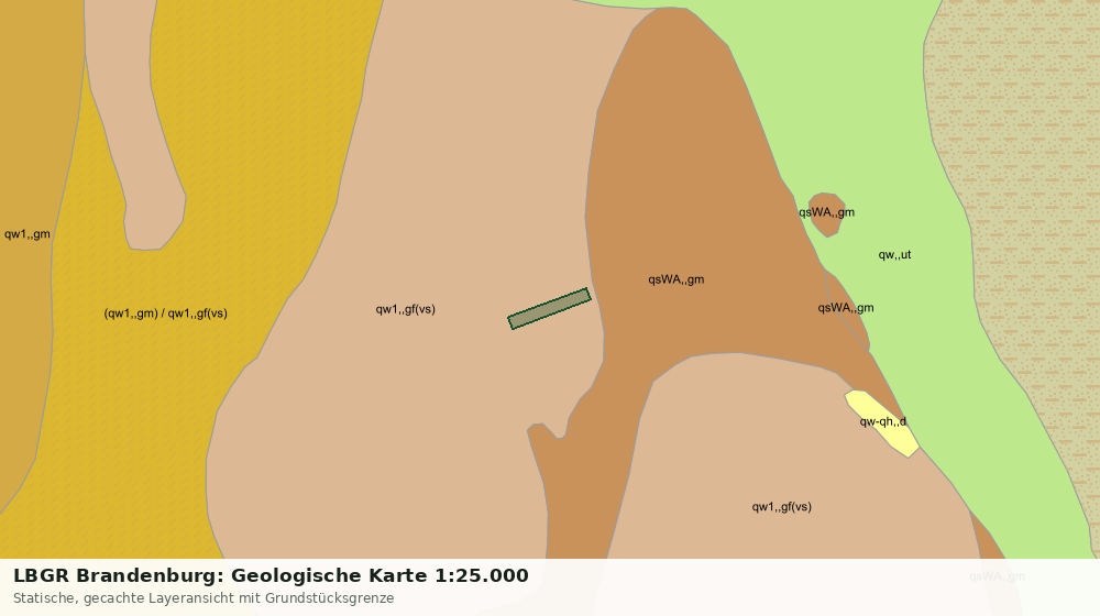 Statische Kartenansicht: LBGR Brandenburg: Geologische Karte 1:25.000