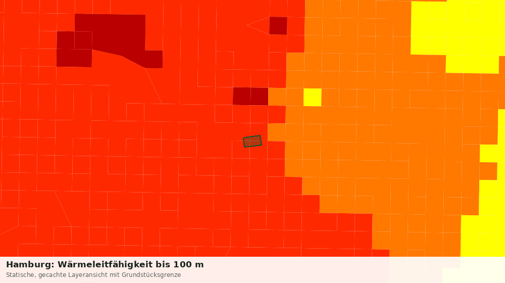 Statische Kartenansicht: Hamburg: Wärmeleitfähigkeit bis 100 m