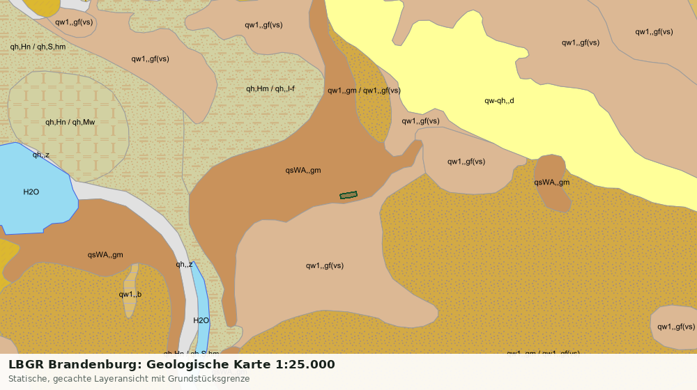Statische Kartenansicht: LBGR Brandenburg: Geologische Karte 1:25.000
