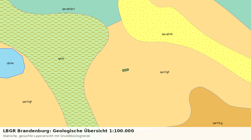 Statische Kartenansicht: LBGR Brandenburg: Geologische Übersicht 1:100.000