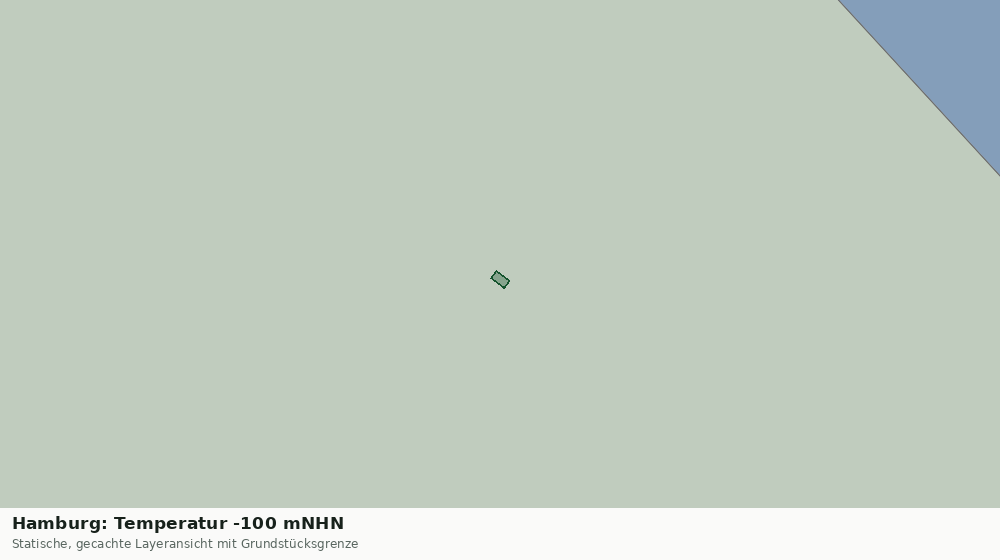 Statische Kartenansicht: Hamburg: Temperatur -100 mNHN