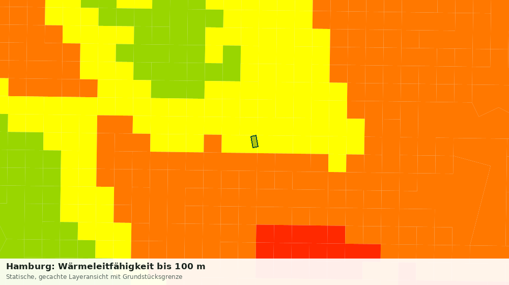 Statische Kartenansicht: Hamburg: Wärmeleitfähigkeit bis 100 m