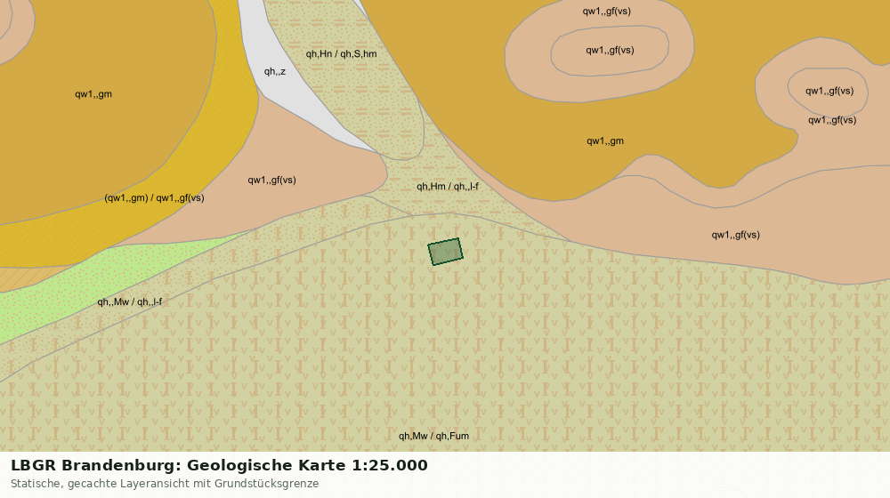 Statische Kartenansicht: LBGR Brandenburg: Geologische Karte 1:25.000