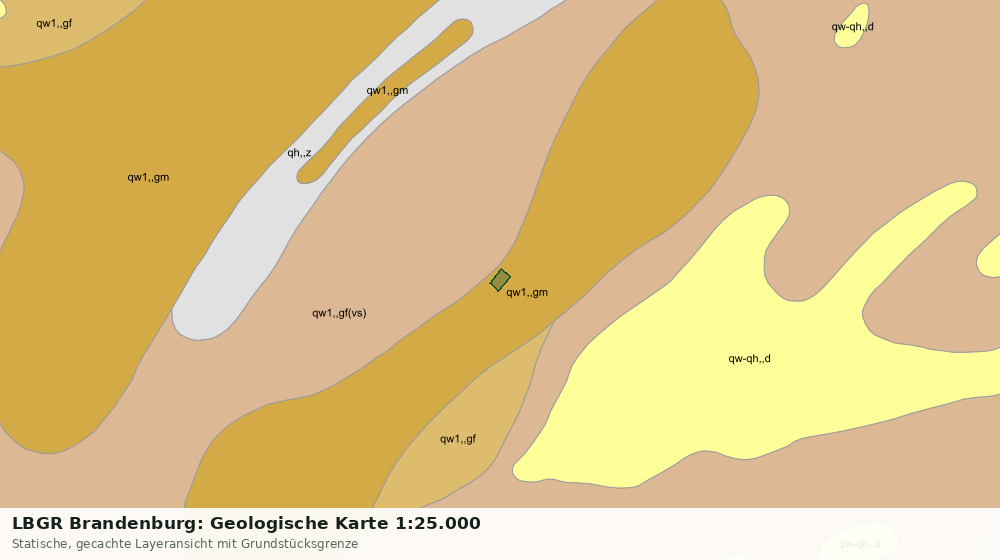 Statische Kartenansicht: LBGR Brandenburg: Geologische Karte 1:25.000