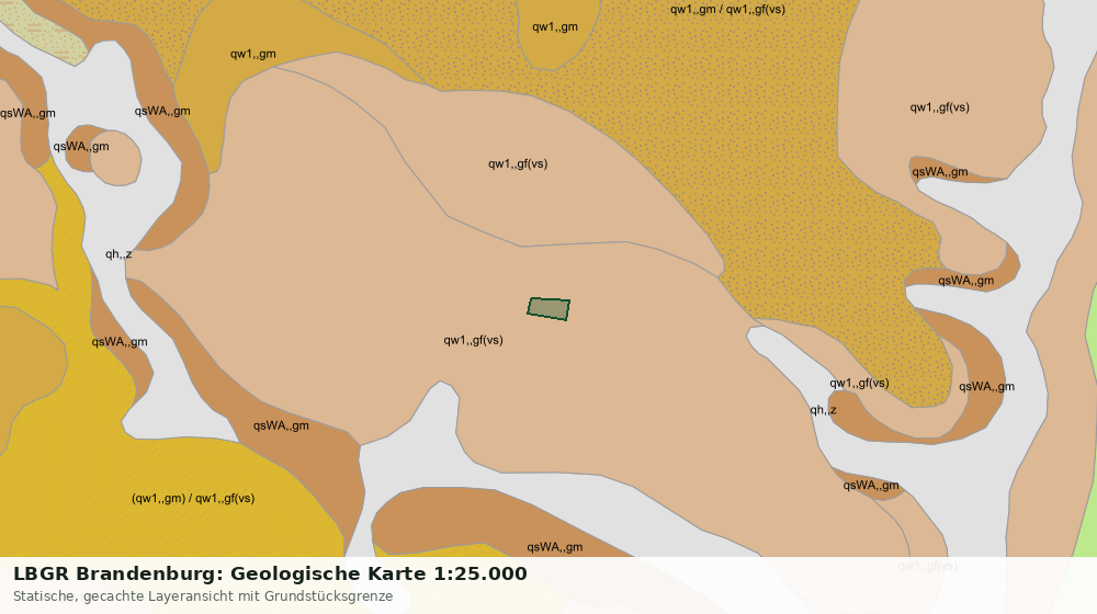 Statische Kartenansicht: LBGR Brandenburg: Geologische Karte 1:25.000