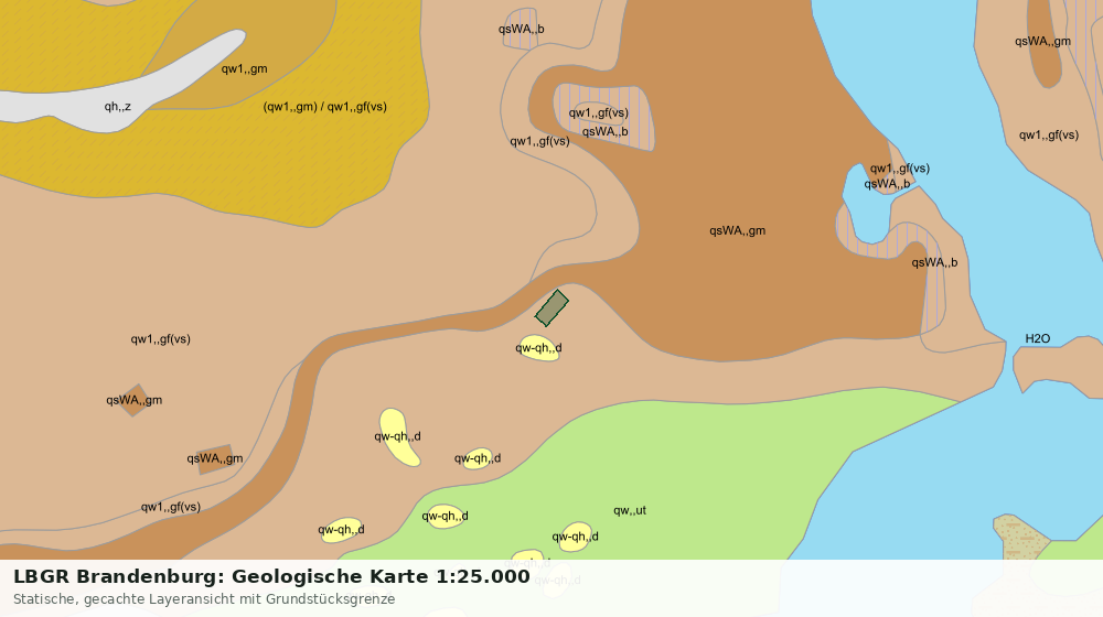 Statische Kartenansicht: LBGR Brandenburg: Geologische Karte 1:25.000