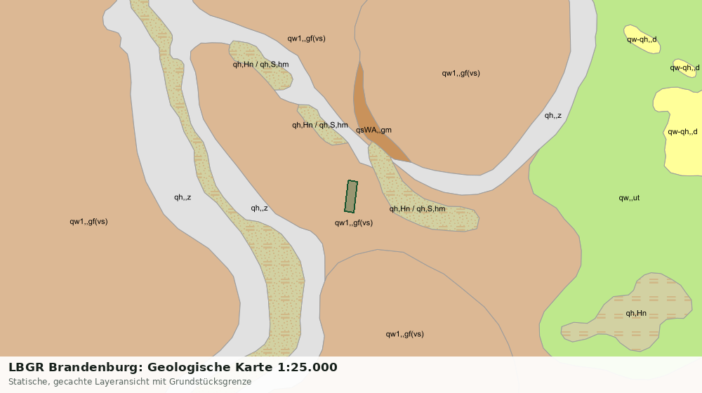 Statische Kartenansicht: LBGR Brandenburg: Geologische Karte 1:25.000