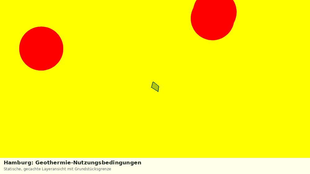 Statische Kartenansicht: Hamburg: Geothermie-Nutzungsbedingungen