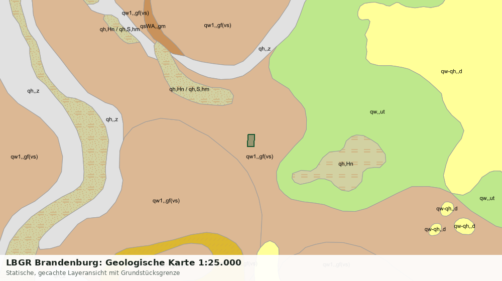 Statische Kartenansicht: LBGR Brandenburg: Geologische Karte 1:25.000