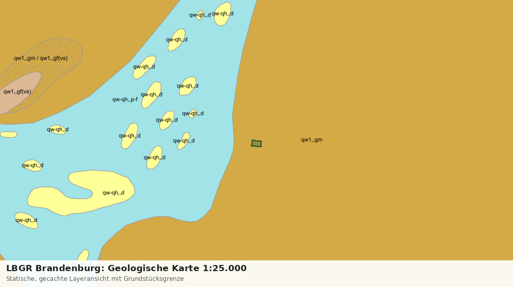 Statische Kartenansicht: LBGR Brandenburg: Geologische Karte 1:25.000