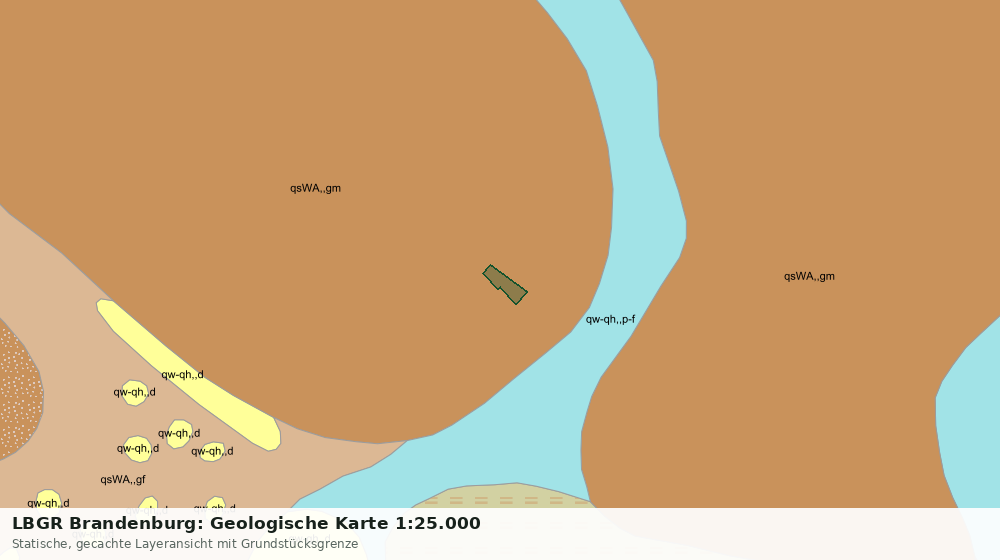 Statische Kartenansicht: LBGR Brandenburg: Geologische Karte 1:25.000