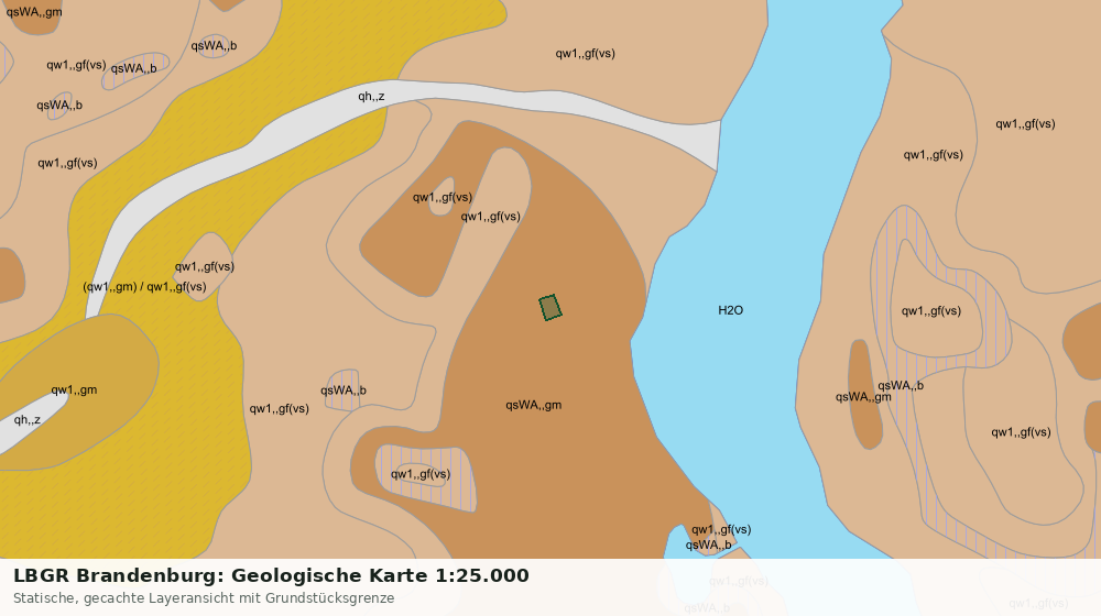 Statische Kartenansicht: LBGR Brandenburg: Geologische Karte 1:25.000