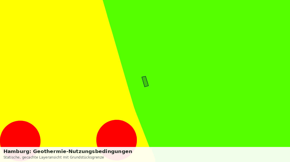 Statische Kartenansicht: Hamburg: Geothermie-Nutzungsbedingungen