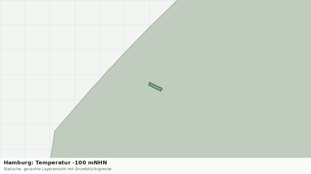 Statische Kartenansicht: Hamburg: Temperatur -100 mNHN