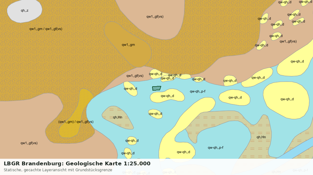 Statische Kartenansicht: LBGR Brandenburg: Geologische Karte 1:25.000