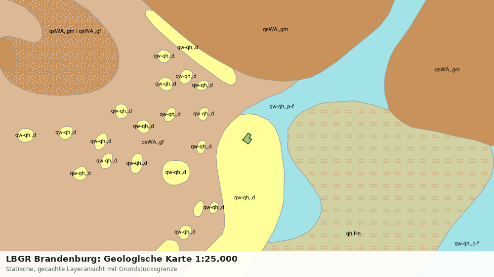 Statische Kartenansicht: LBGR Brandenburg: Geologische Karte 1:25.000