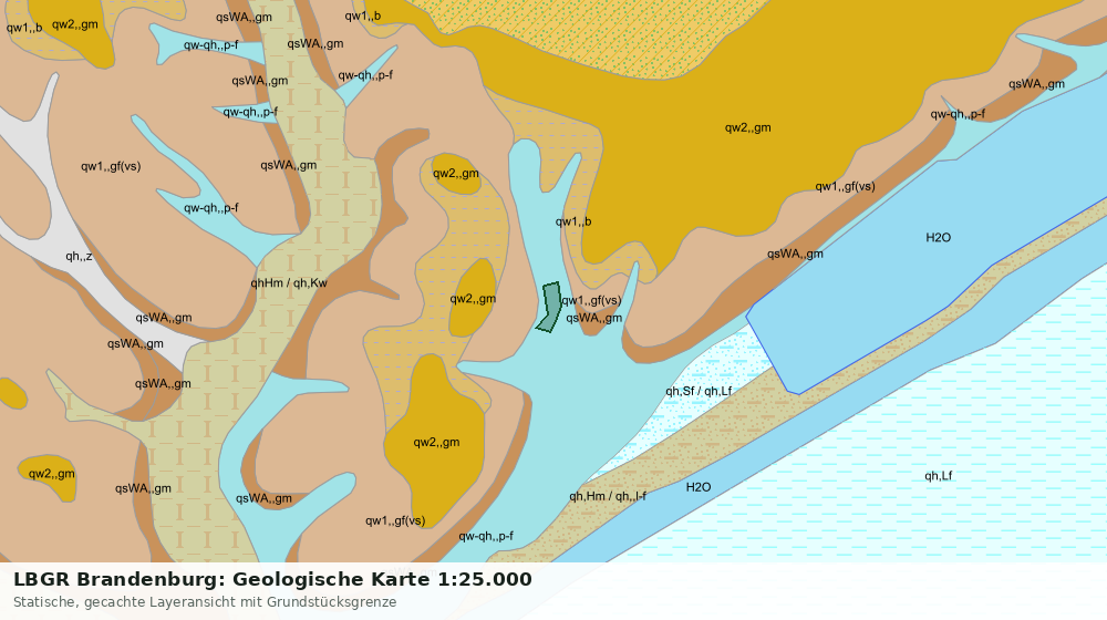 Statische Kartenansicht: LBGR Brandenburg: Geologische Karte 1:25.000