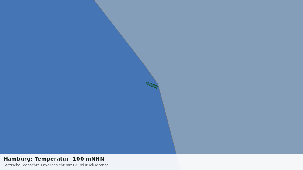 Statische Kartenansicht: Hamburg: Temperatur -100 mNHN