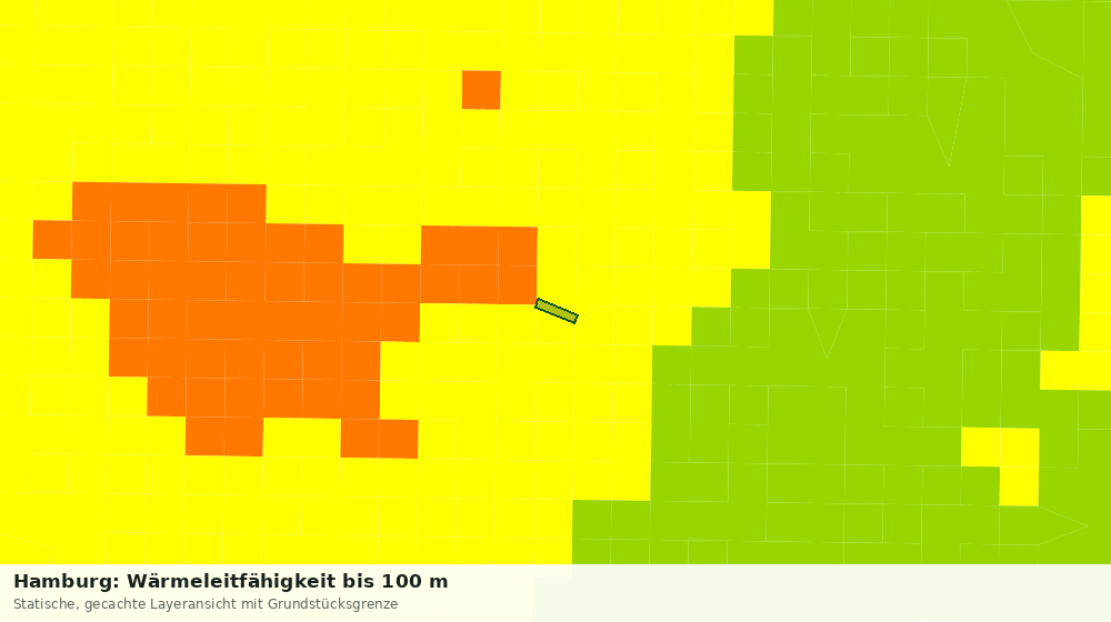 Statische Kartenansicht: Hamburg: Wärmeleitfähigkeit bis 100 m