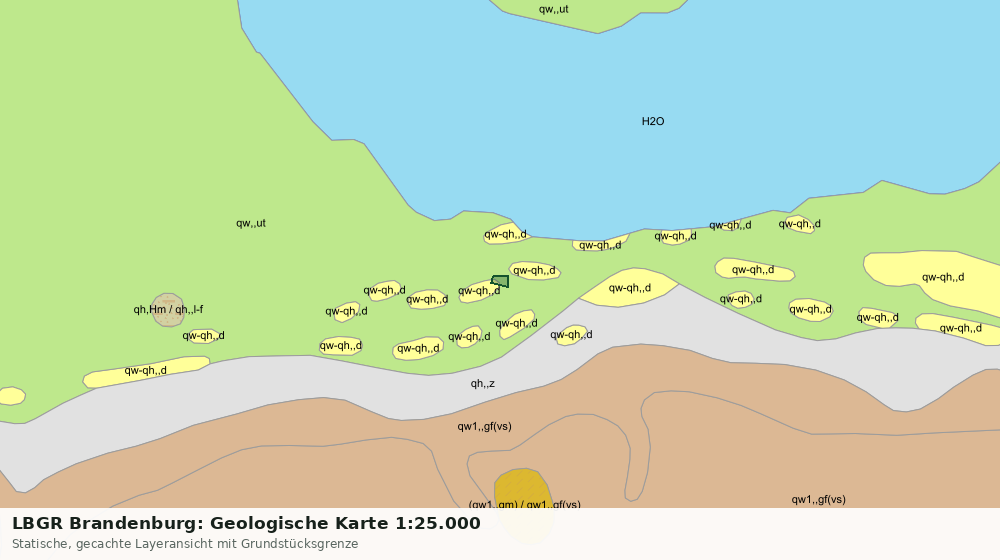 Statische Kartenansicht: LBGR Brandenburg: Geologische Karte 1:25.000