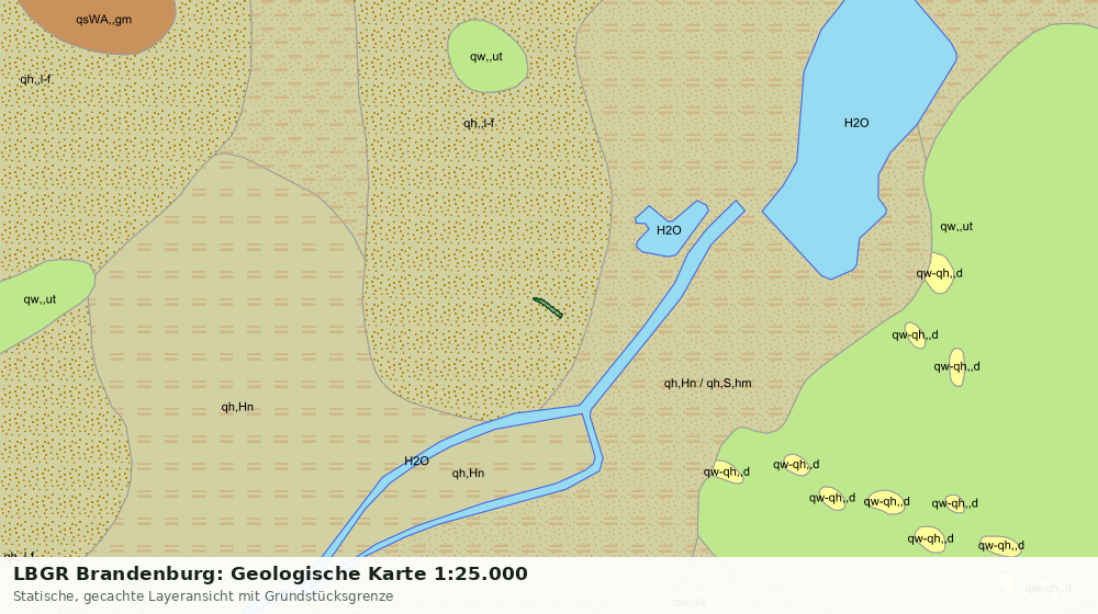 Statische Kartenansicht: LBGR Brandenburg: Geologische Karte 1:25.000