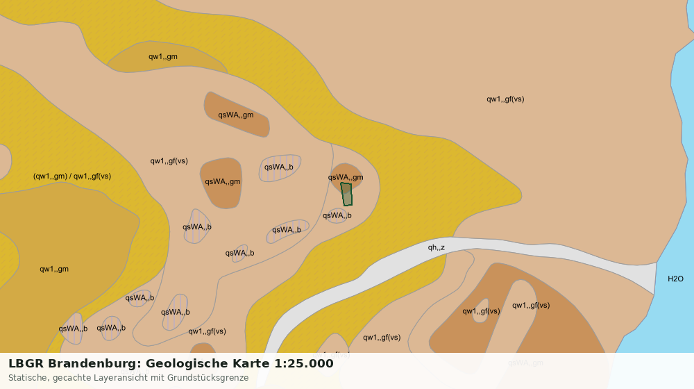 Statische Kartenansicht: LBGR Brandenburg: Geologische Karte 1:25.000