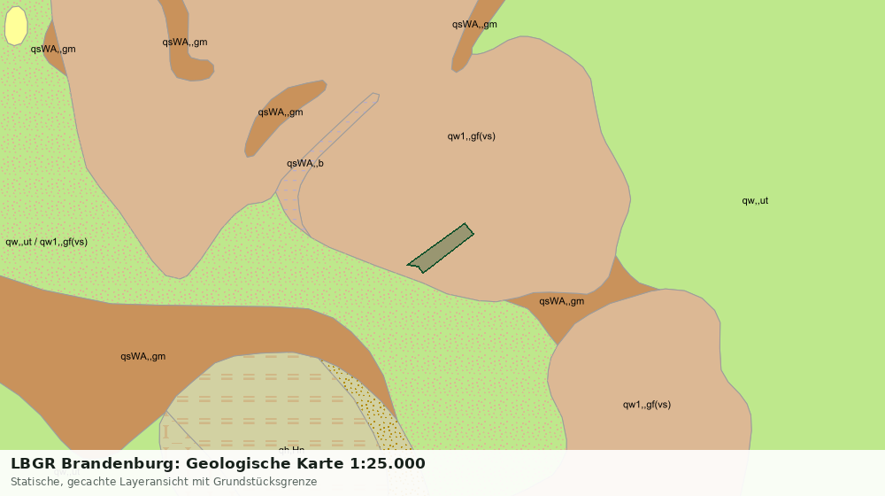Statische Kartenansicht: LBGR Brandenburg: Geologische Karte 1:25.000