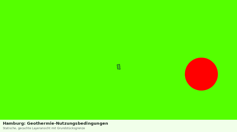 Statische Kartenansicht: Hamburg: Geothermie-Nutzungsbedingungen