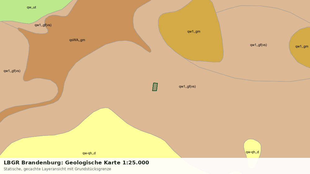 Statische Kartenansicht: LBGR Brandenburg: Geologische Karte 1:25.000