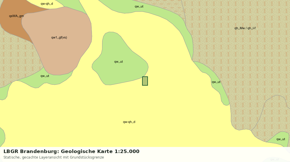Statische Kartenansicht: LBGR Brandenburg: Geologische Karte 1:25.000