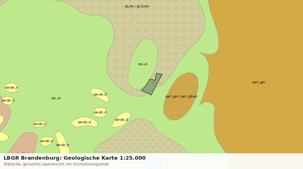 Statische Kartenansicht: LBGR Brandenburg: Geologische Karte 1:25.000