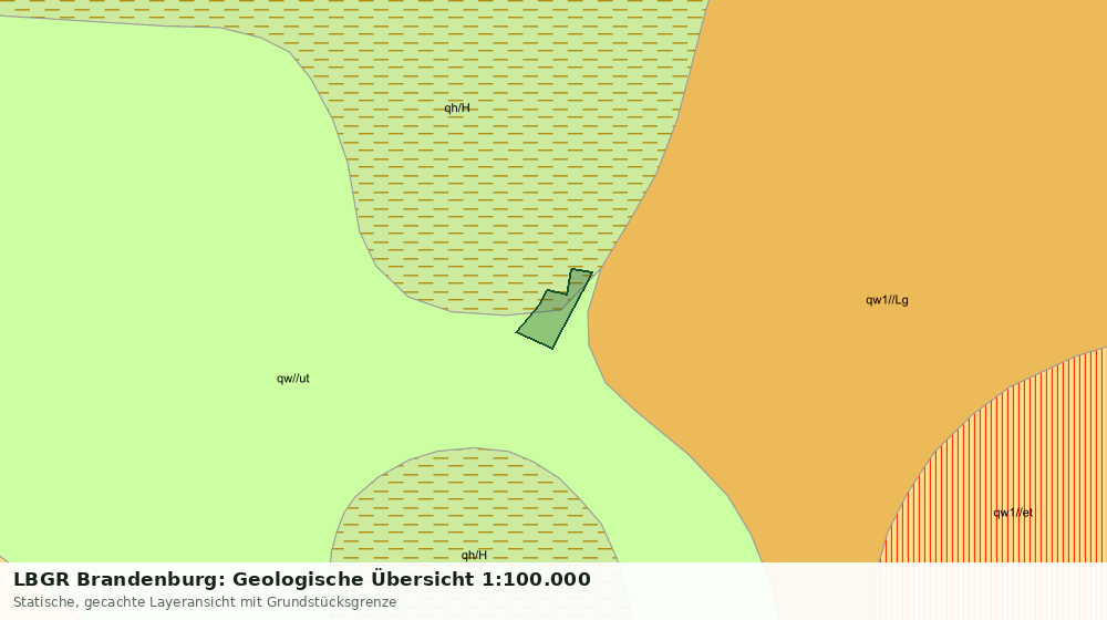 Statische Kartenansicht: LBGR Brandenburg: Geologische Übersicht 1:100.000